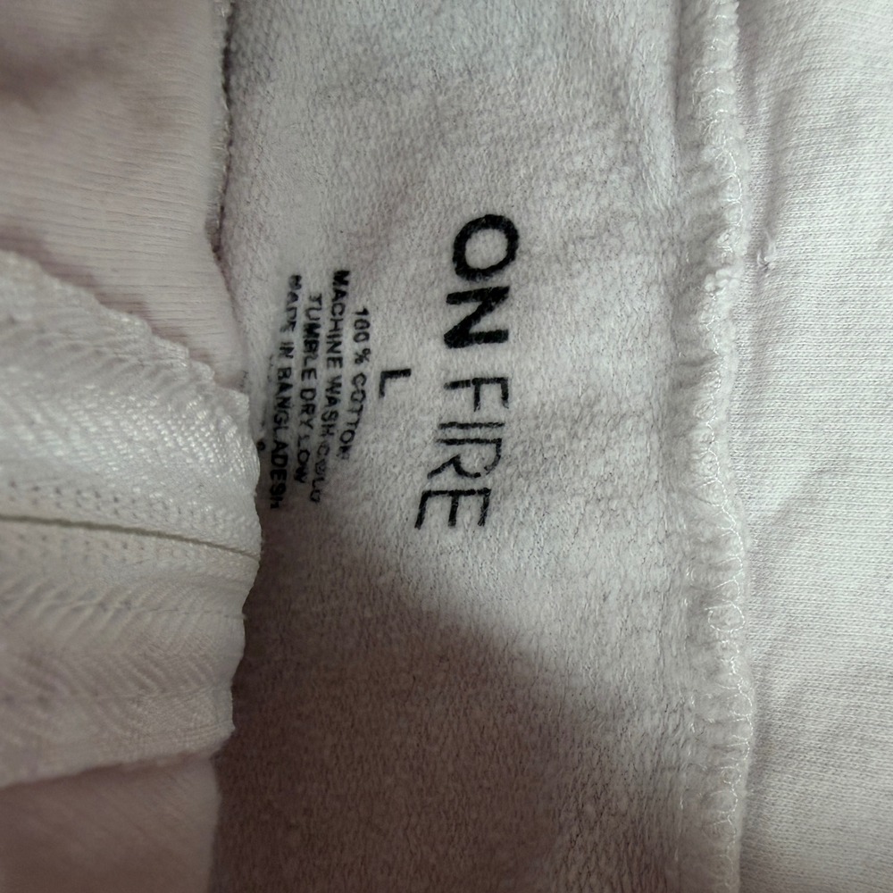 On Fire California Republic Quarter Zip Sweatshirt Maroon White Colorblock Large - Picture 4 of 8